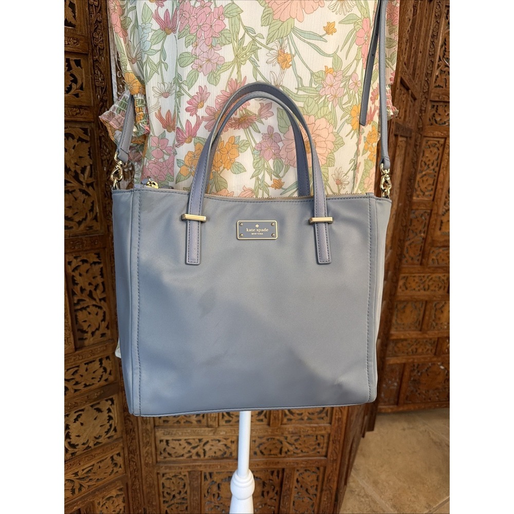 Kate Spade Nylon Wilson Road Light Blue Purse Tote